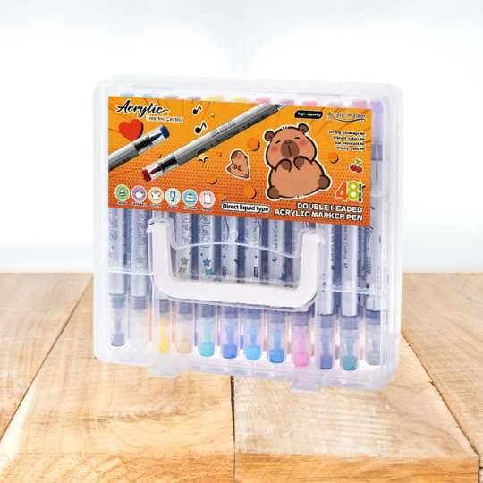 MARCADORES ACRILICOS X24 DOBLE PUNTA E/CAJA