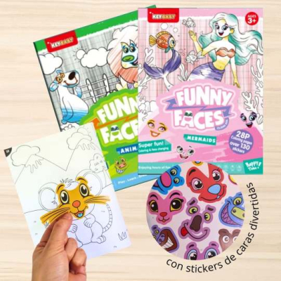 LIBRO STICKER CARAS  DIVERTIDAS