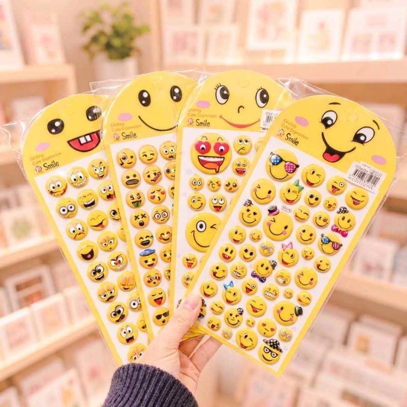 STICKER EMOJIS 3D PLANCHA GRANDE