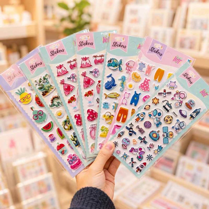 STICKER CON RELIEVE MOTIVOS VARIOS