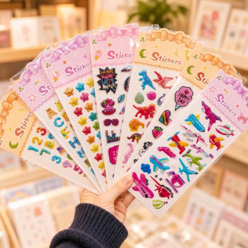 STICKER CON RELIEVE MOTIVOS SURTIDOS