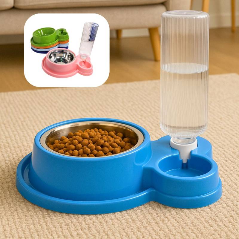 COMEDERO  C / BEBEDERO DISPENSER   P/MASCOTA