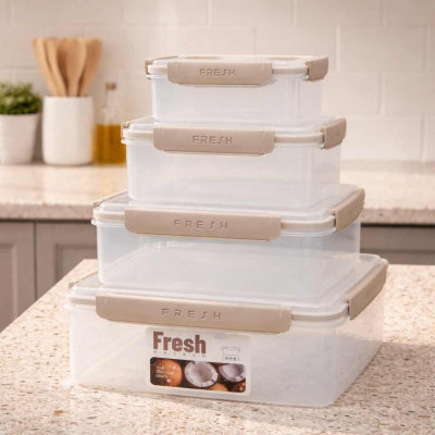 SET HERMETICOS FRESH RECTANGULAR X4