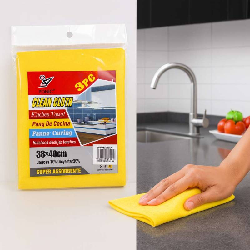 PAÑO  DE COCINA 38*40CM 60G x 3 pcs