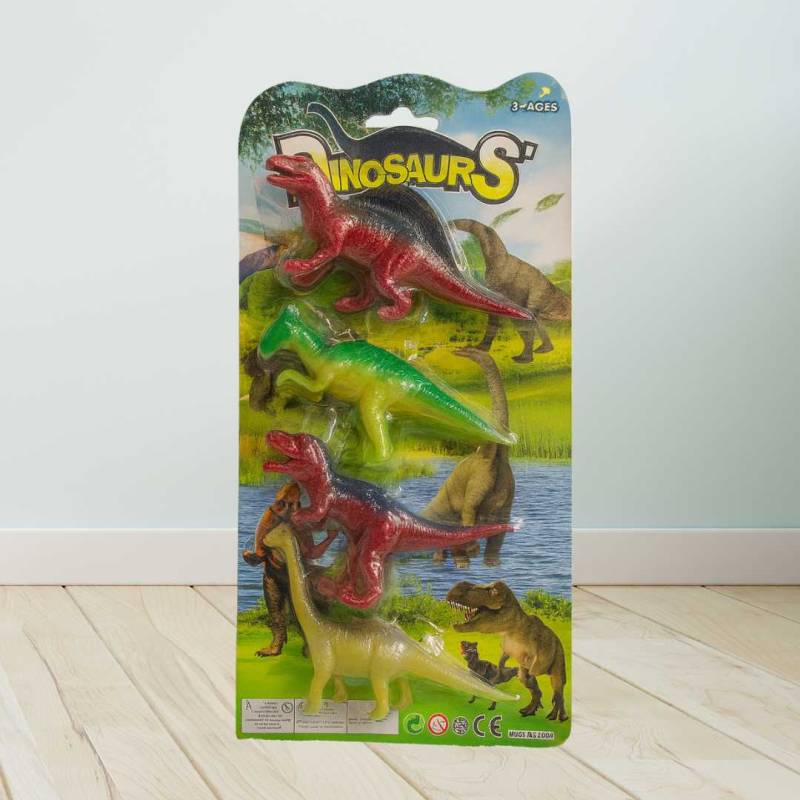 CONJUNTO DE DINOSAURIOS 31X14X4 CM