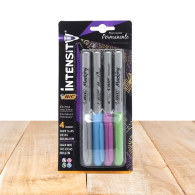 MARCADOR BIC MARKING METAL PERM BLISTERX4