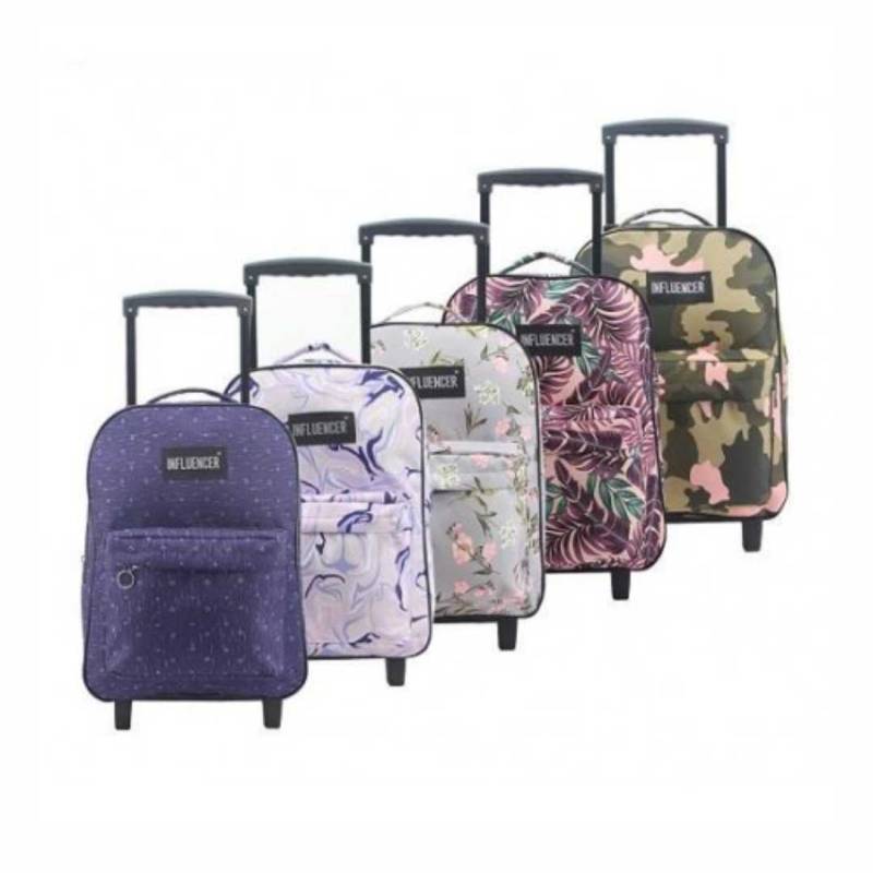 MOCHILA CON CARRO ESTAMPADA INFLUENCER