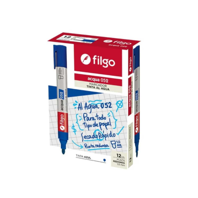 MARCADOR AQUA PTO REDONDA AZUL