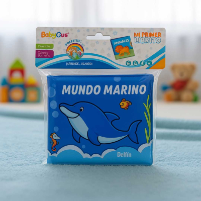 LIBRITO  DIDACTICO DE TELA P/BEBES MUNDO MARINO