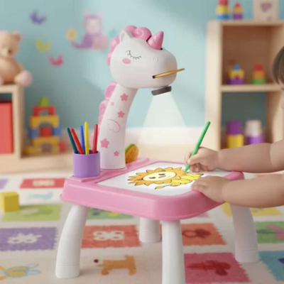 MEGAMESA DE  DIBUJO C/ PROYECTOR UNICORNIO