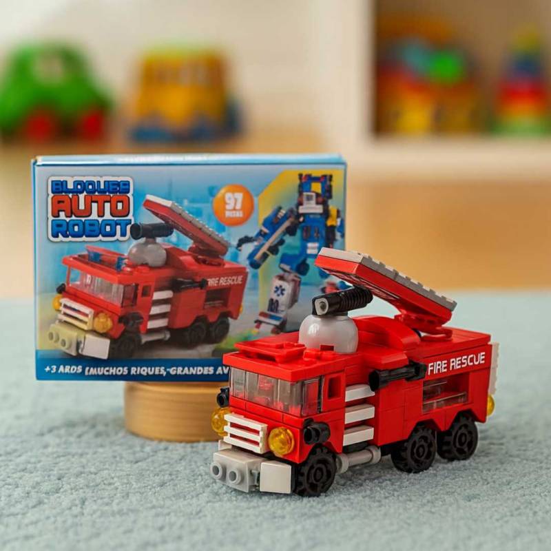 JUEGOS DE BLOQUES CAMION  DE BOMBEROS