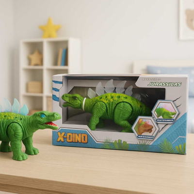 DINOSAURIO  A PILA C/ LUZ Y  SONIDO 
