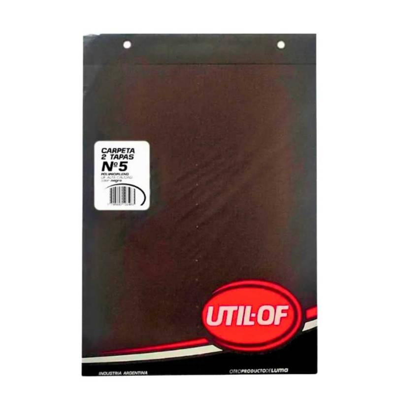 CARPETA DOS TAPAS N5 NEGRA PVC