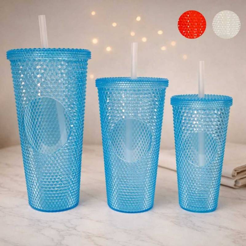 SET X3 VASOS TEXTURADO TRASLUCIDO