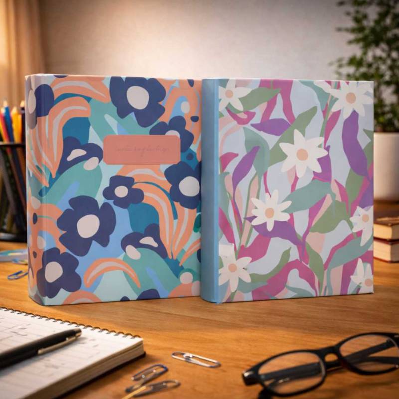 CARPETA ESCOLAR 3X40 FLORES 2 MODELOS