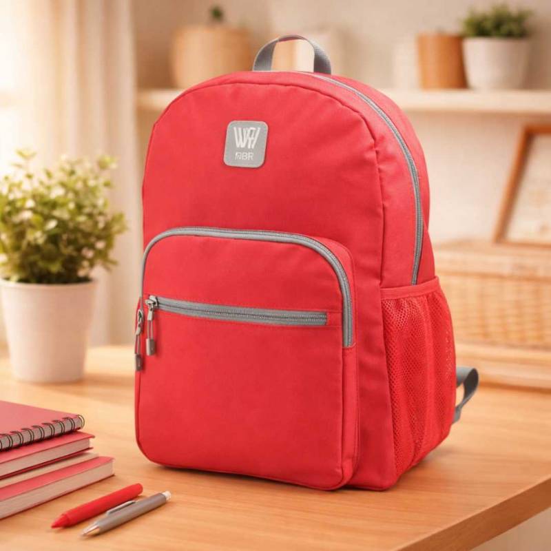 WBR MOCHILA 17 ESPALDA ESCOLAR ROJO