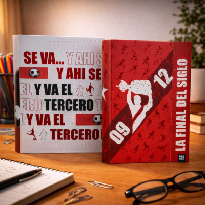 CARPETA 2X40 FUTBOL ROJO