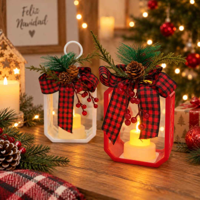 Porta  Vela Diseño Navidad 
