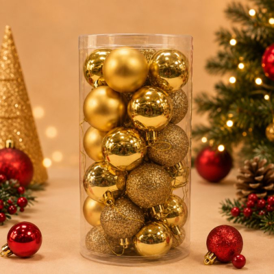 Adornos Navideños  Caja X 24Pcs