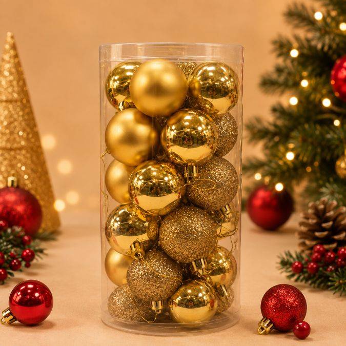 Adornos Navideños  Caja X 24Pcs