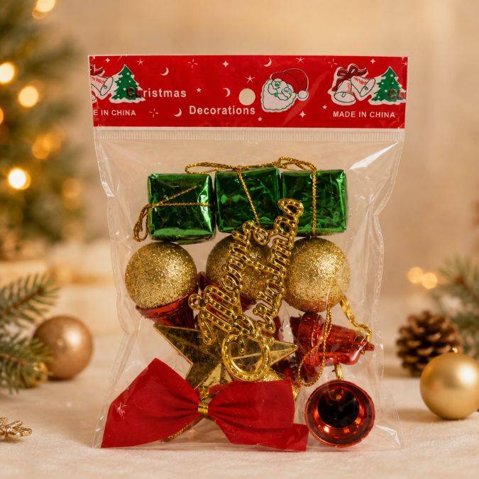 Adornos Navideños Bolsa X 12 Unid
