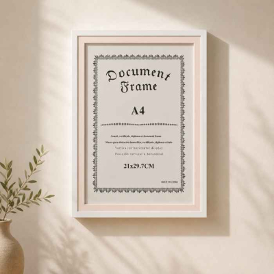 Porta Diploma A4 Blanco