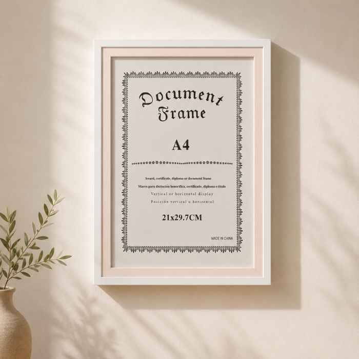 Porta Diploma A4 Blanco