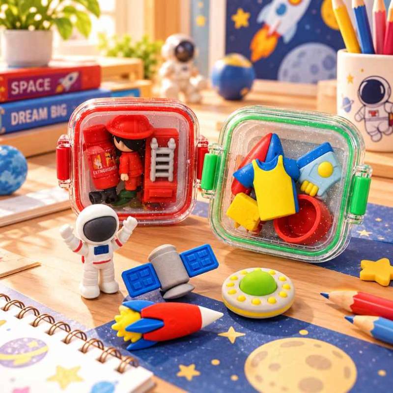 Gomas Con Formas Del  Espacio Set  X4