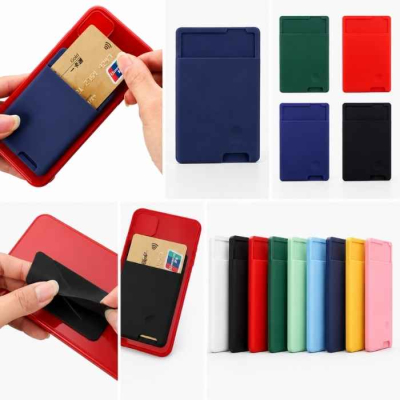 Porta Tarjeta Adhesiva De Silicona P/Celular