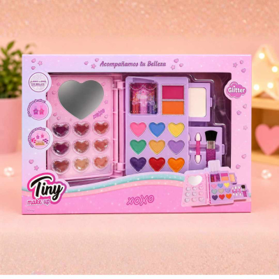 PALETA DE MAQUILLAJES MULTICOLOR C/ESPEJO Y ACC