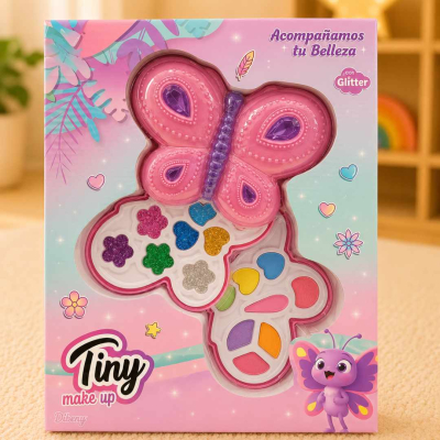 SET DE MAQUILLAJE MARIPOSA SOMBRA Y GLITTER E/CJA