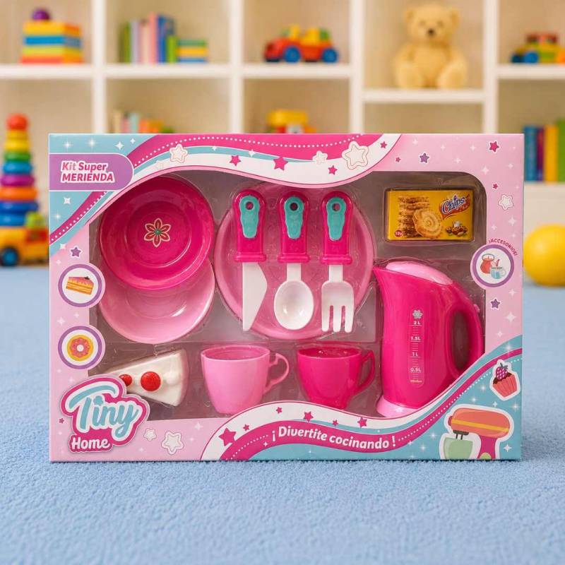 SUPER SET COCINA PAVA ELECTR Y ACCESORIOS TINY