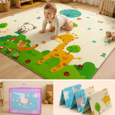 ALFOMBRA DE BEBE CON ANIMALES 180X120X0.6CM