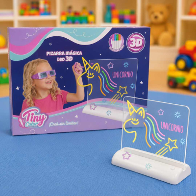 PIZARRA MAGICA 3D UNICORNIO C/LUZ NENA