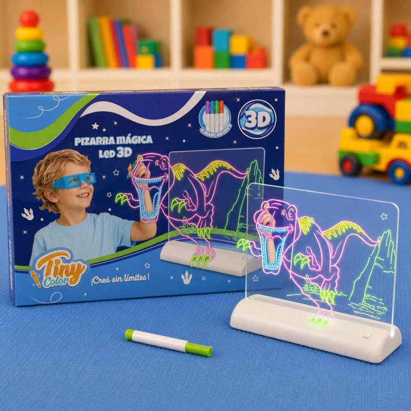 PIZARRA MAGICA 3D UNICORNIO C/LUZ NENE