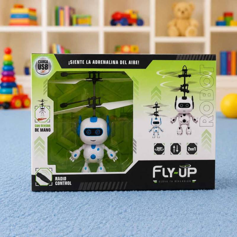 HELICOPTERO C/ROBOT RADIO CONTROL Y SENSOR DE MANO
