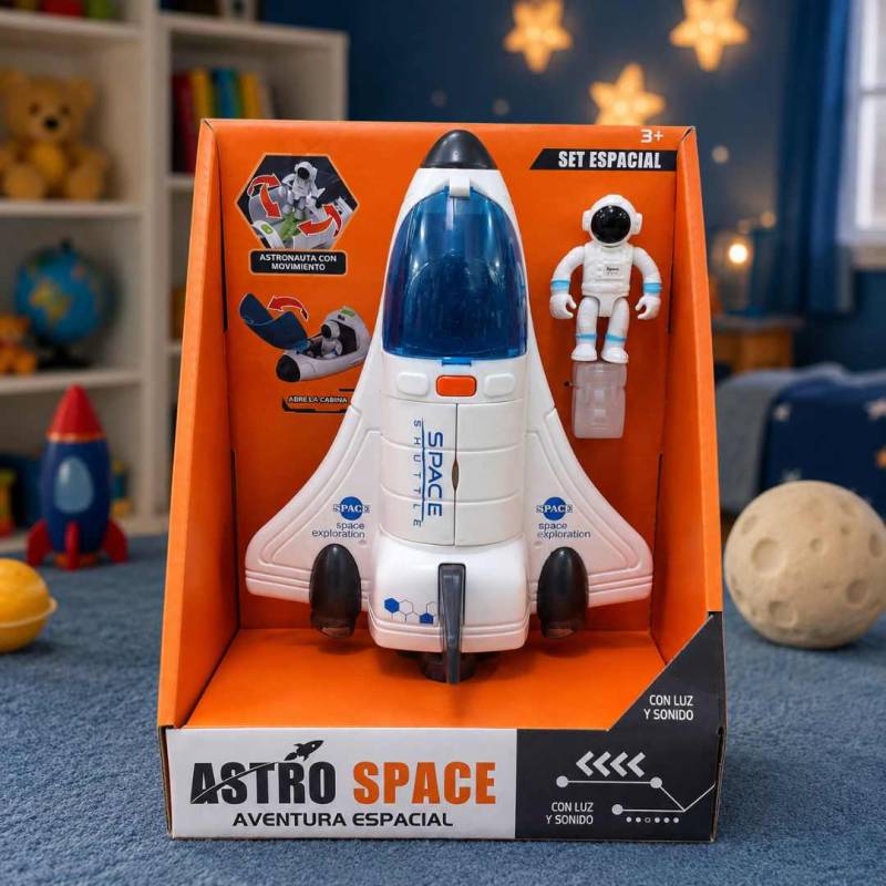 NAVE LUNAR C/ASTRONAUTA LUZ Y SONIDO