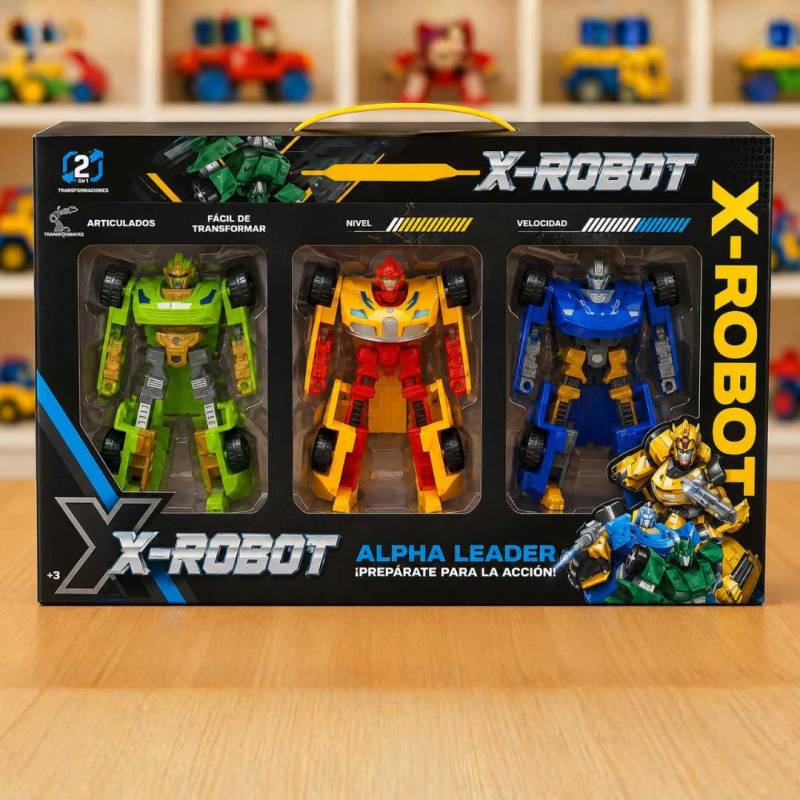 SET DE 3 ROBOTS TRANSFORMERS EN CAJA