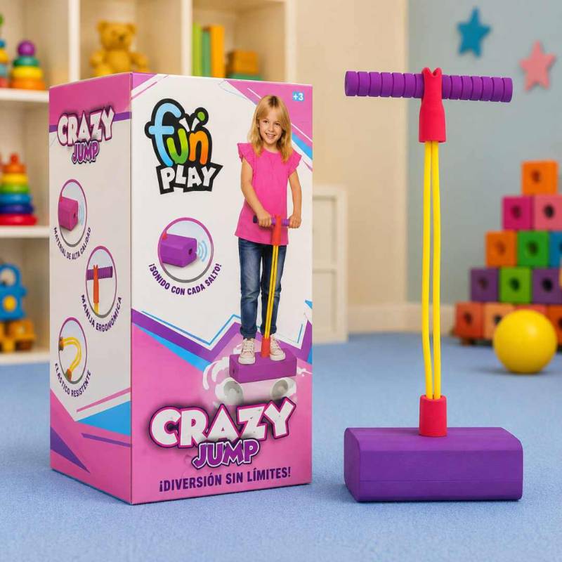 CRAZY JUMP SALTARIN ROSA Y VIOLETA MIXEADO