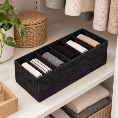 Organizador  Negro 34X16X10Cm