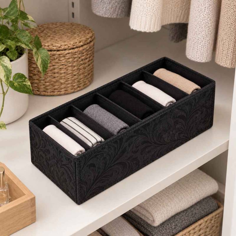 Organizador  Negro 34X16X10Cm