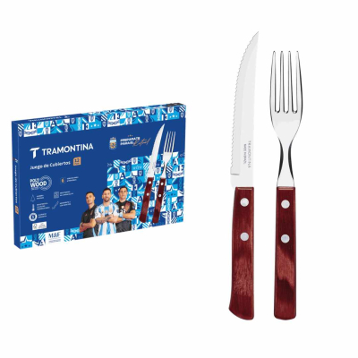 JUEGO DE CUBIERTOS X12 PZS POLYWOOD AFA