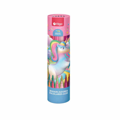 MARCADORES  SURTIDOS X 20 2.0MM UNICORNIO TUBO