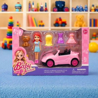 AUTO BARBIE C/ACCESORIOS EN CAJA