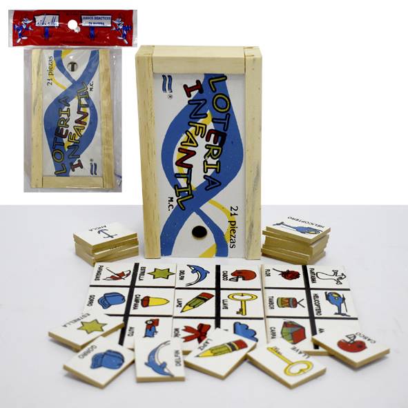 JUEGO MADERA LOTERIA INFANTIL 18CM