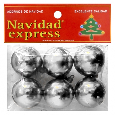 Globo Liso N3 Plata X6