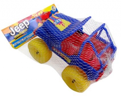 CAMIONETA JEEP DE COLORES PLAST 13CM RED