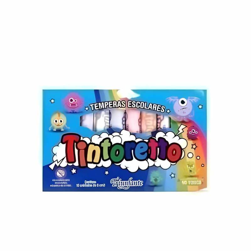 TEMPERAS 10 PZS 8ML TINTORETTO EN CAJA