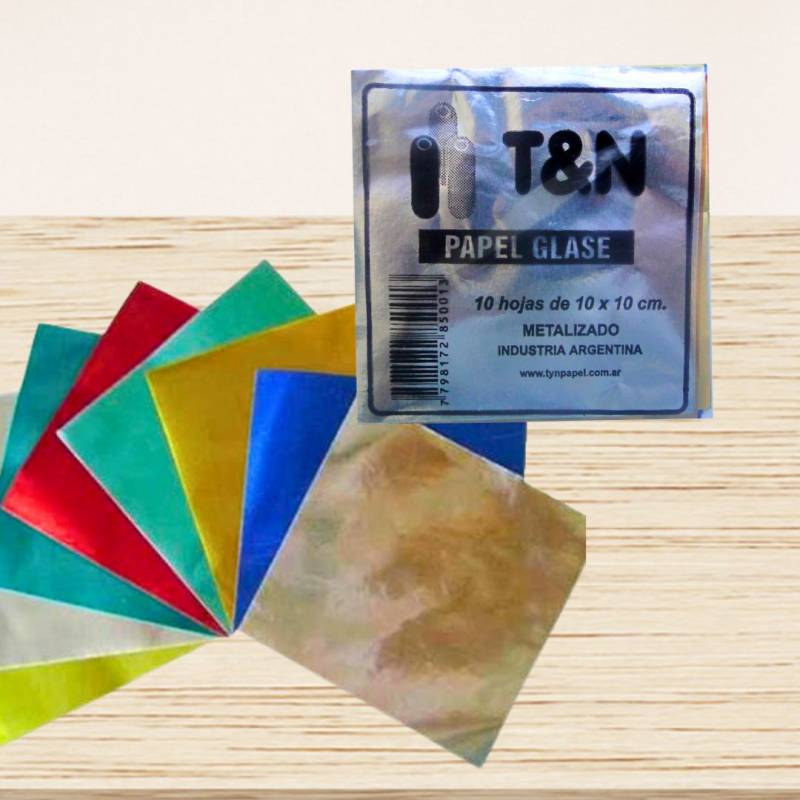 PAPEL GLACE X10 HOJAS METALIZADO COLOR