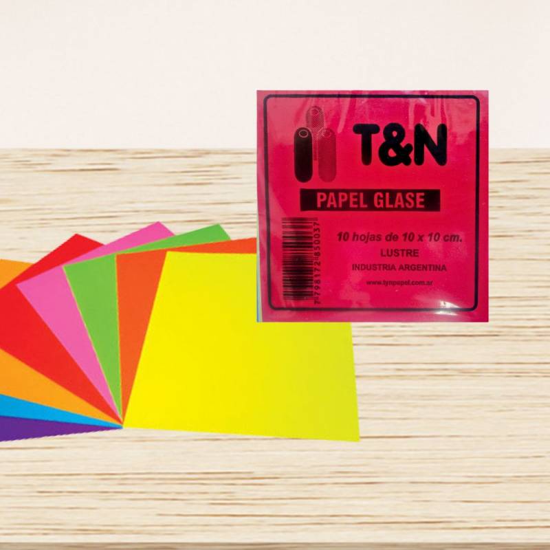 PAPEL GLACE X10 HOJAS LUSTRE COLOR